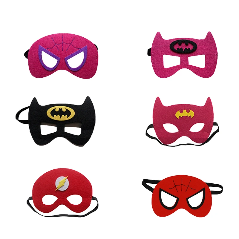 Anime Figure Bat-man Mask Cosplay Superman Halloween Party Felt Blindfold Mask Children's Toy Birthday Gifts