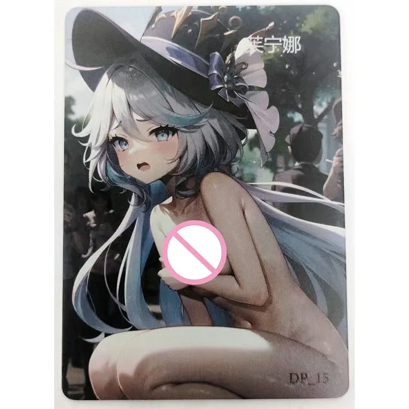 Anime Goddess Story Rare DP Refraction Foil Hu Tao Kuki Shinobu Klee Clorinde Toys for boys Collectible Cards Birthday Present