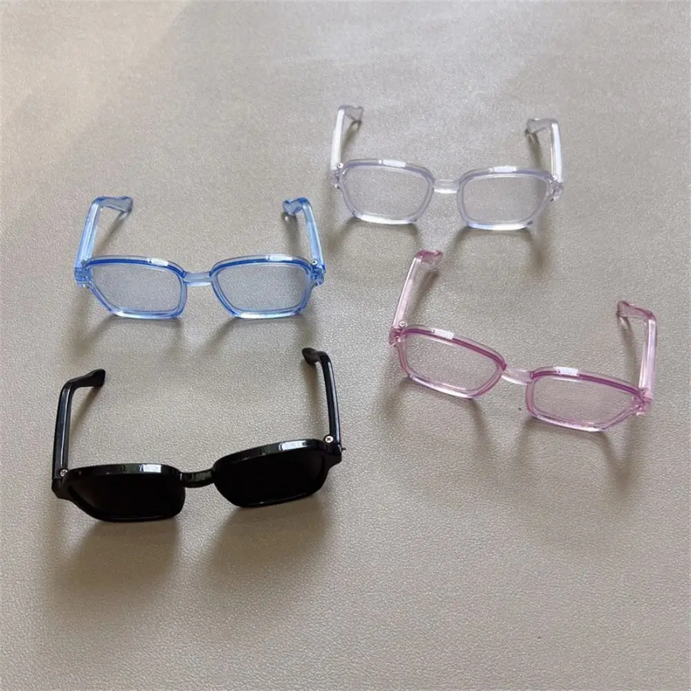 Square Frame Doll Half Frame Glasses Mini Toy Model Mini Stuffed Doll Headset Facial Decoration Lensless