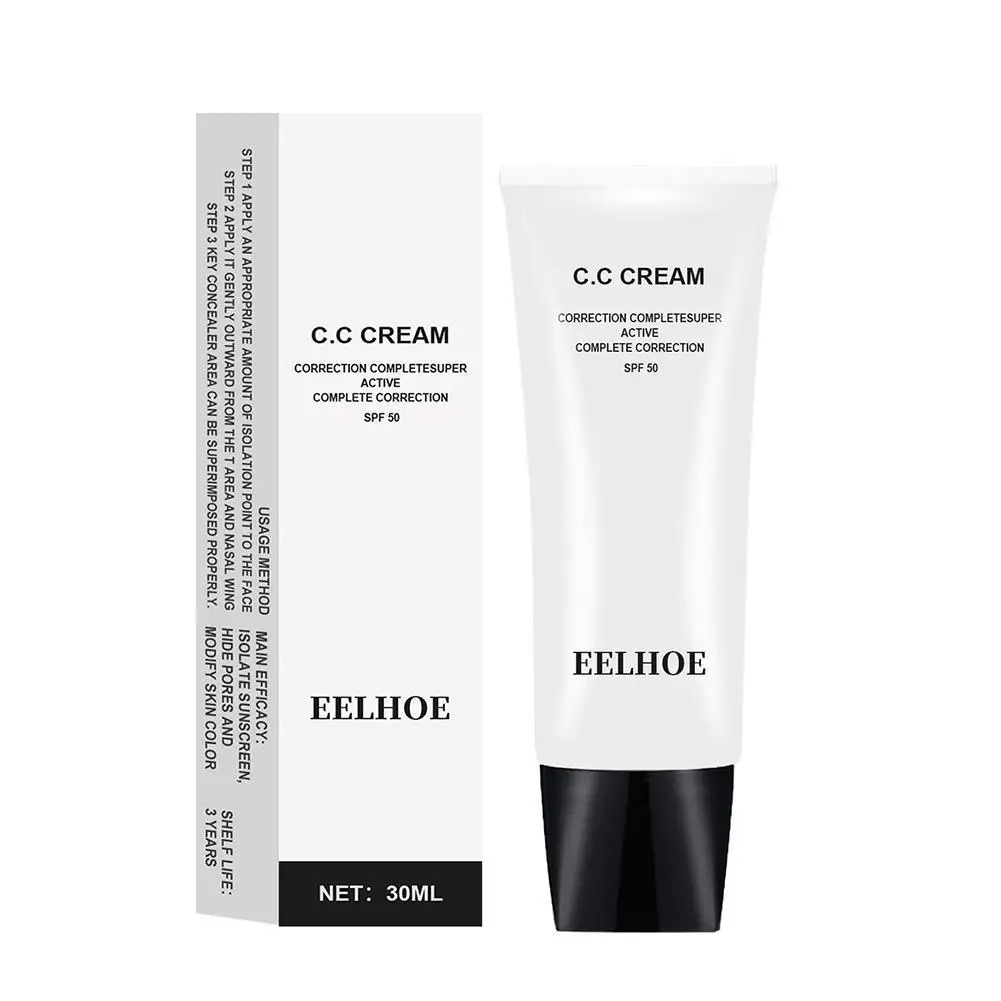 30ML CC Cream Nascondi l'imperfezione Delicato sulla pelle Illumina il colore della pelle Cosmetici Fondotinta Crema nascosta per pori grossolani J8W6
