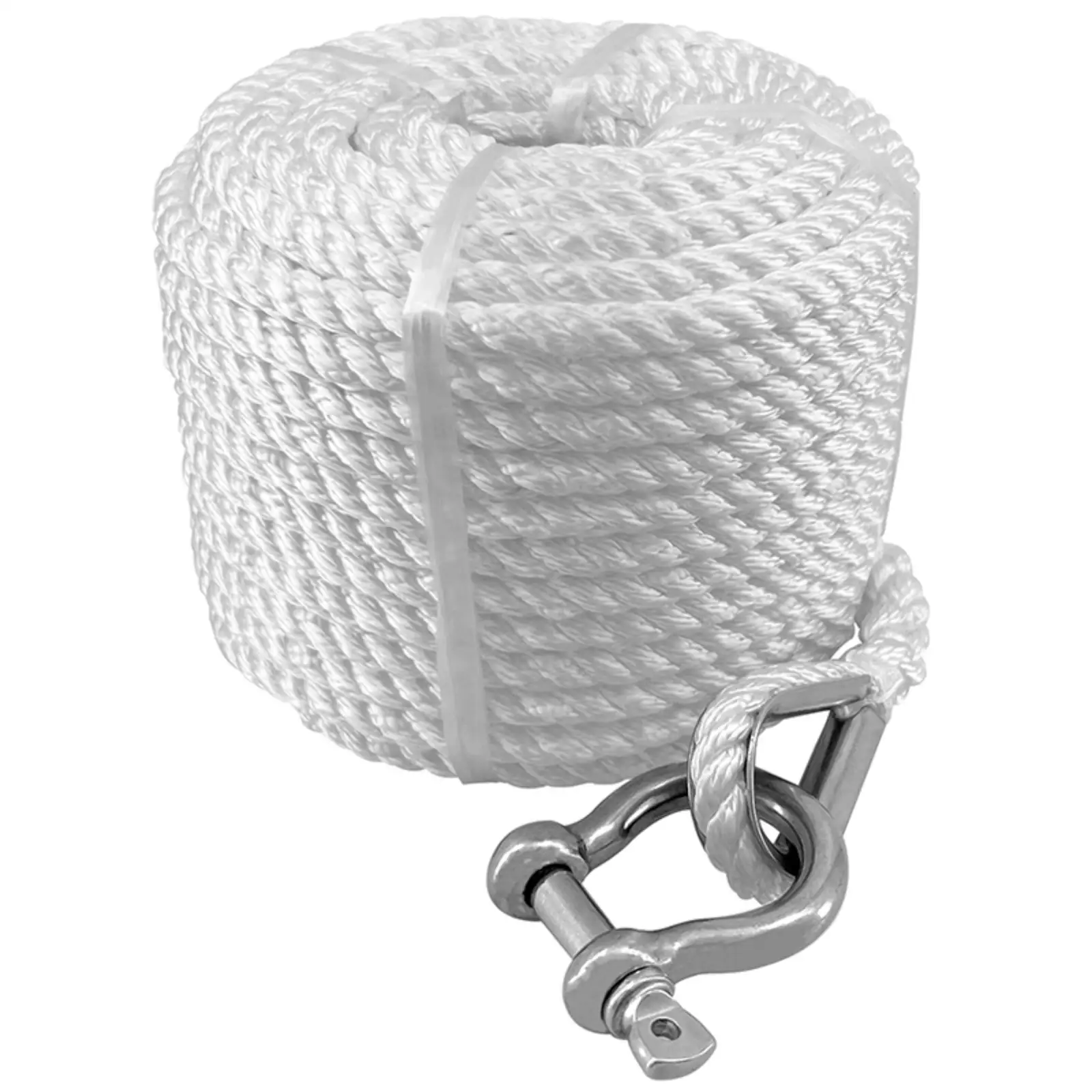Boat Anchor Galvanized Steel Horizontal Bar Style with Rope and Shackle for Yacht Dinghy Dock