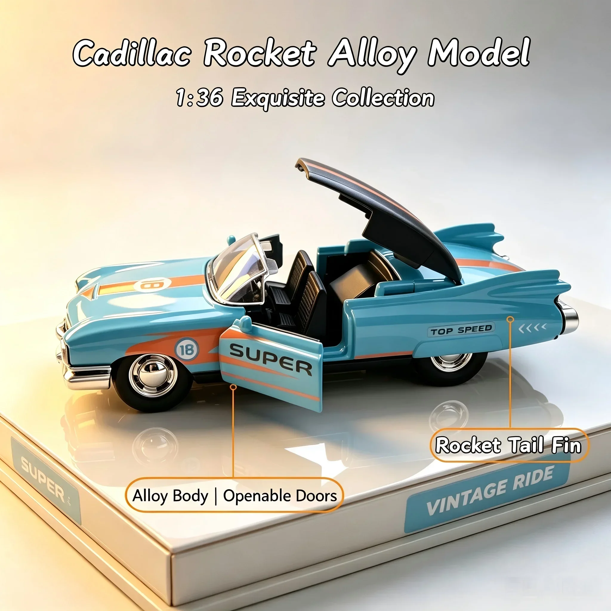 1:36 Alloy Metal Retro Sedan Diecast Model Pull-Back Power Open Doors Collectible Vehicle Christmas Gifts Office Tabletop