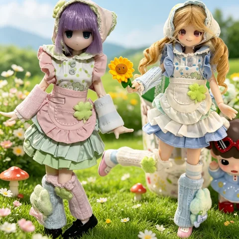 Комплект платья горничной для кукол BJD Blythe 1/6
