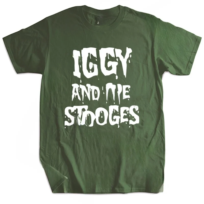 Новое поступление, модные мужские свободные топы, IGGY and the STOOGES, брендовая футболка унисекс с принтом экрана, повседневные футболки