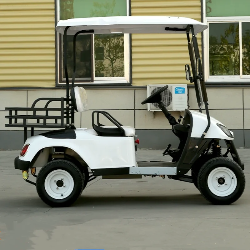 The Most Popular 48V 72V Electric Four Wheeler Large Amusement Park Sightseeing Car Classic Golf Cart with Solar Panel