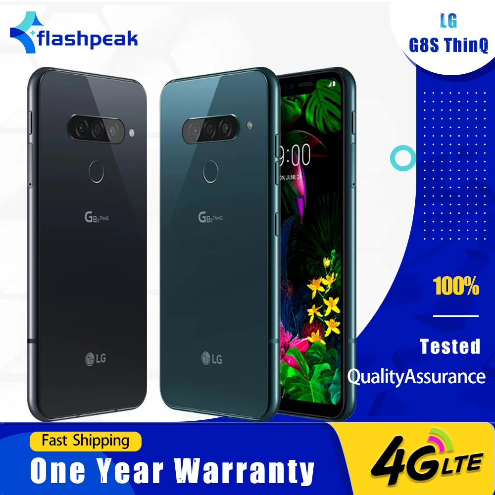 T�l�phone mobile original LG G8S ThinQ G810EAW 4G, double SIM, 6 Go + 128 Go, 6,21 pouces, 12 MP + 13 MP + 8 MP, Qualcomm 855 Octa-Core, smartphone Android