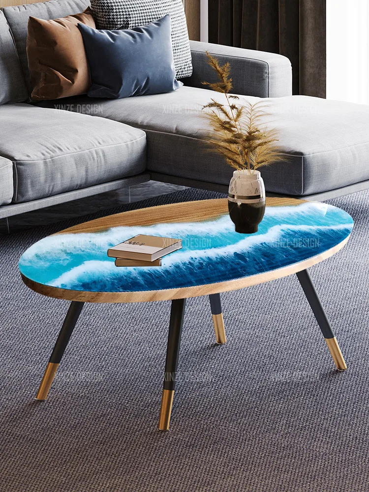 TT Resin river table Resin ocean table, light luxury style, Internet celebrity ins resin river table modern simplicity