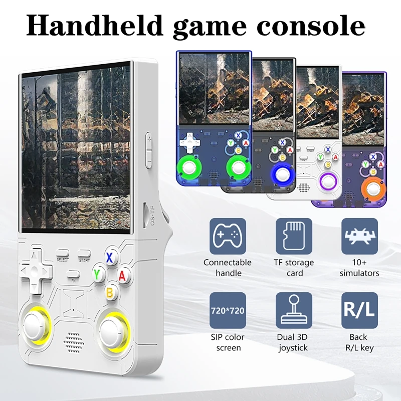 

Portable Retro Handheld Video Game Console with Dual Light Joystick WiFi Connected 4.0-inch lPS Screen Linux System Open Source