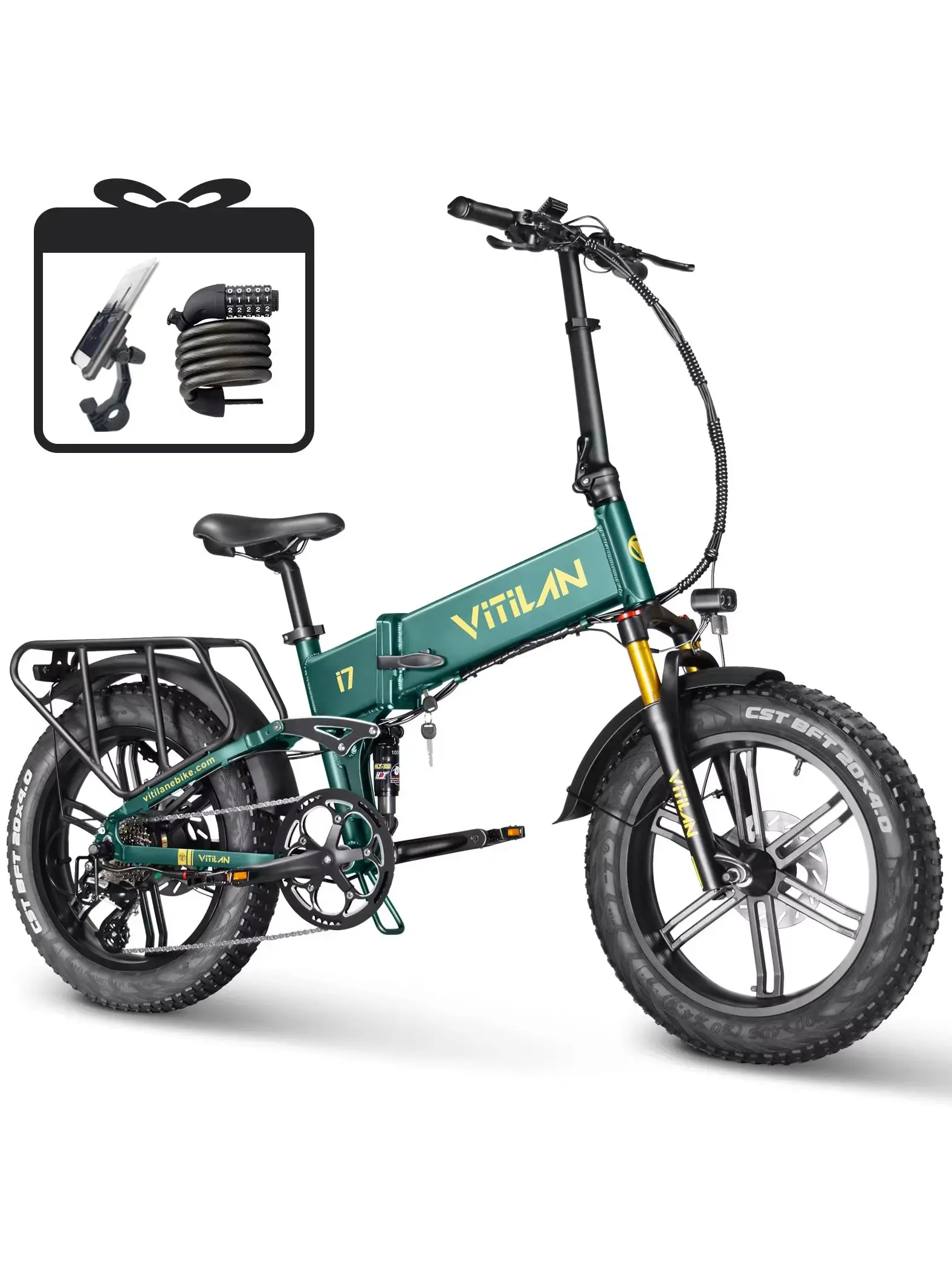 AliExpress NONE E-bike for Adults Vitilan i7 Pro 3.0 750W Folding E-Mountain bike 48V20AH 20 inch Fat Tire Off Road Electric Bike