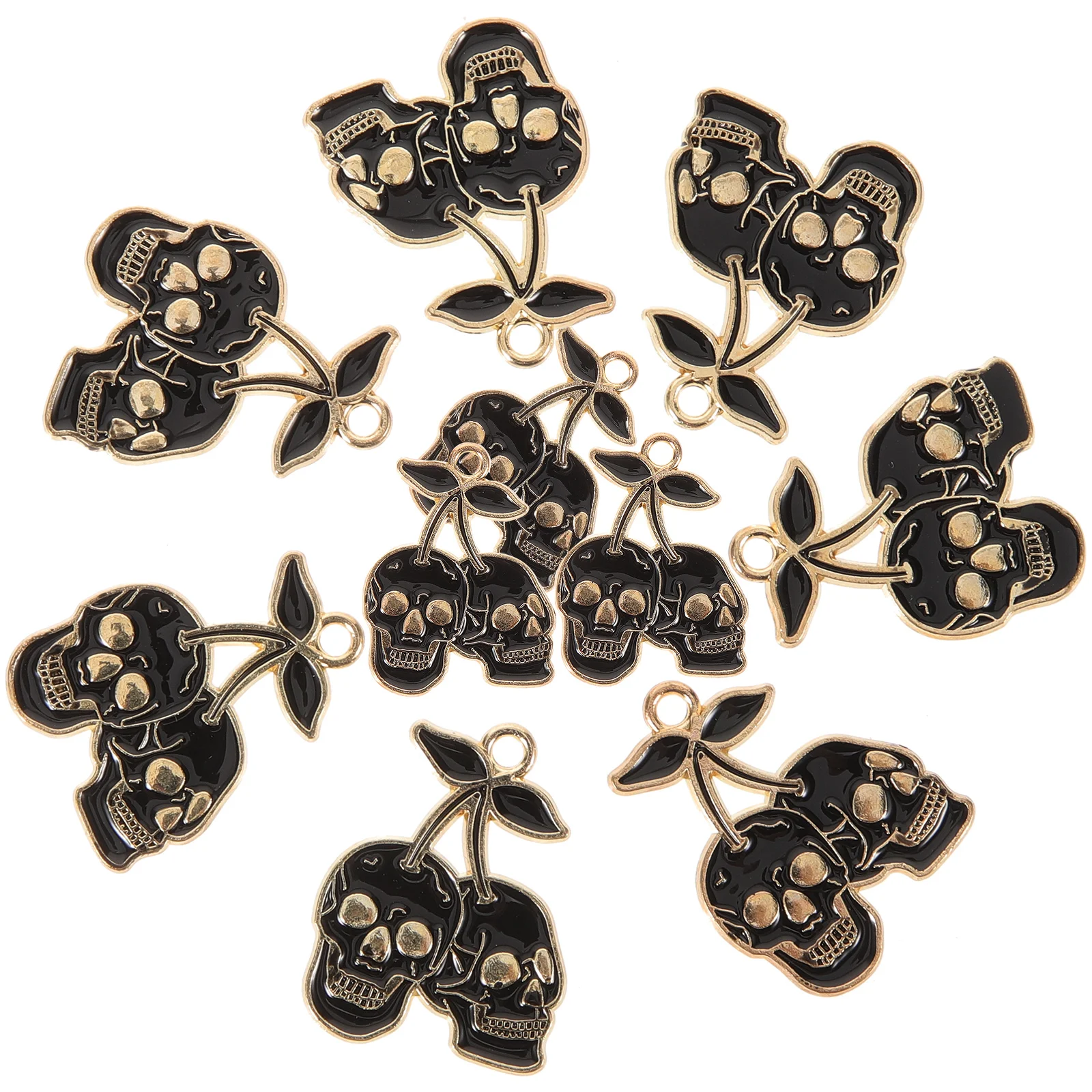 Spooky Jewelry Skull Pendant Crafting Findings Manual Vintage Halloween Jewellery