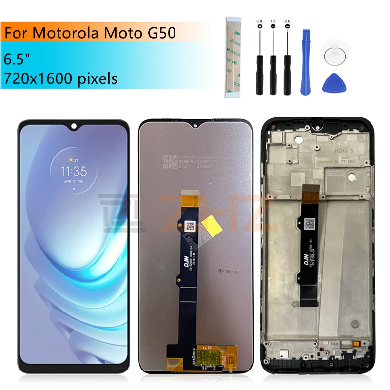 for Motorola Moto G50 LCD XT2137-1 Display Touch screen Digitizer Assembly For Moto G50 Screen Replacement Repair Parts 6.5