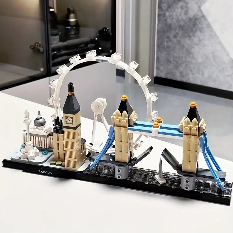 MINISO 468 قطعة 10678 مجموعة الهندسة المعمارية للمدينة جسر برج لندن بيغ بن ألعاب تجميع إبداعية متوافقة مع مدينة Lepining #6