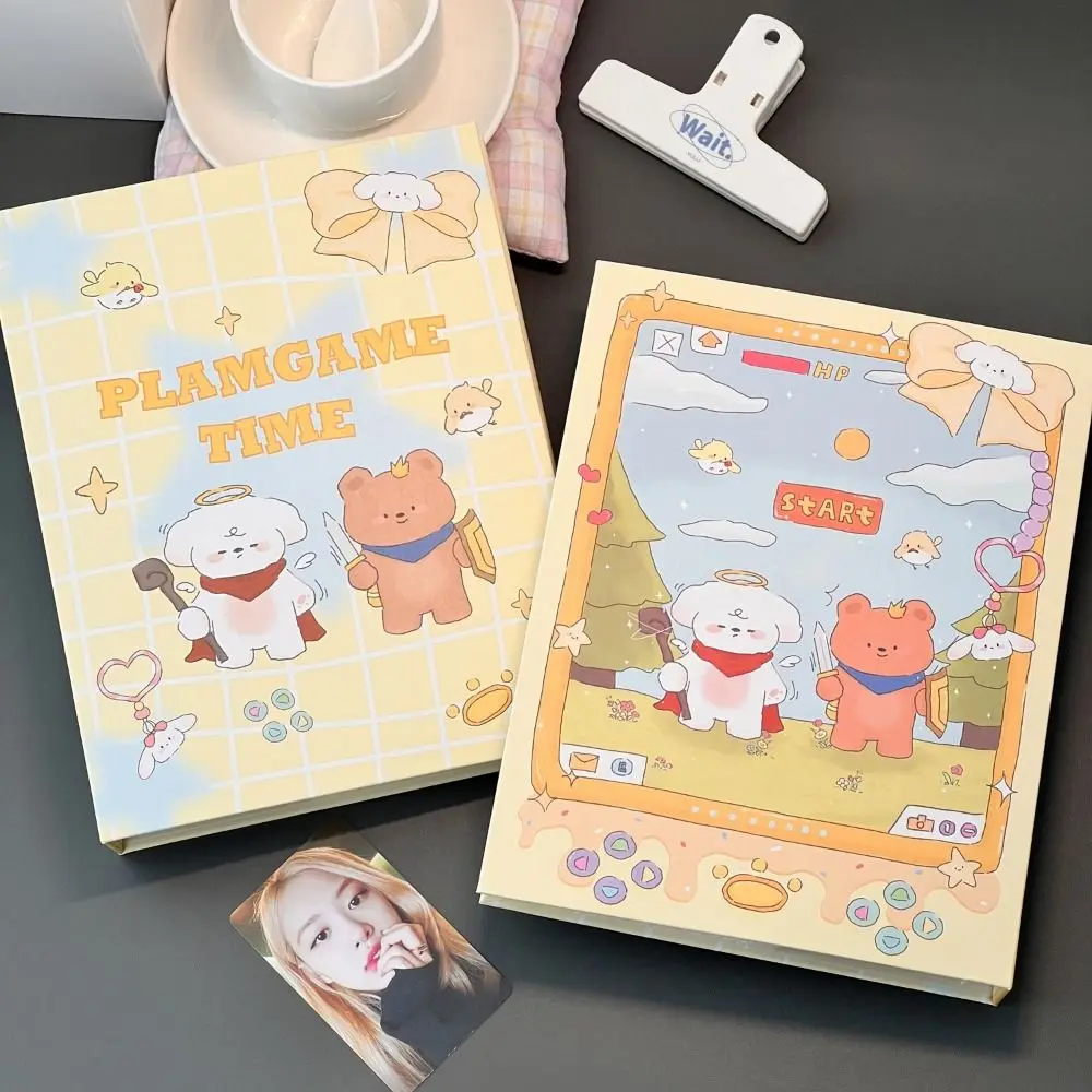 

Bear A5 Photocard Binder Collect Album Shell Inside Page Colorful Idol Photo Album 6-hole Loose-leaf A5 Idol Photo Card Holder