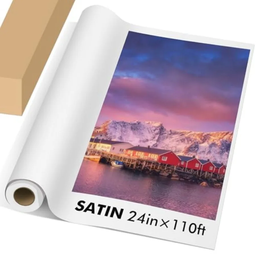 

Фотобумага Koala Premium RC Satin в рулоне, 24 дюйма x 110 футов, широкоформатная, для струйных принтеров, водостойкая, быстросохнущая, высокого разрешения