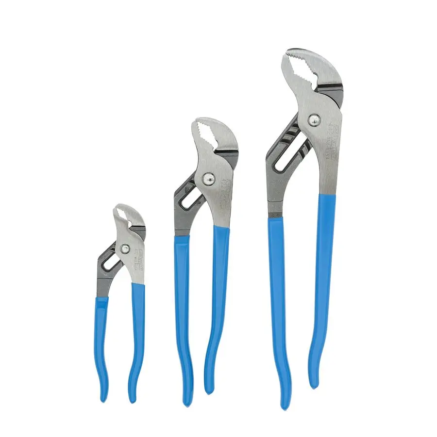 

VJ3 Tongue and Groove Plier Set,Dipped,3Pcs. Blue, 6.5, 9.5, 12