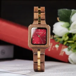 BOBO BIRD Wristwatch Wooden Ladies Quartz Watches Stylish Compact Exquisite Design with Gift Free Shiping