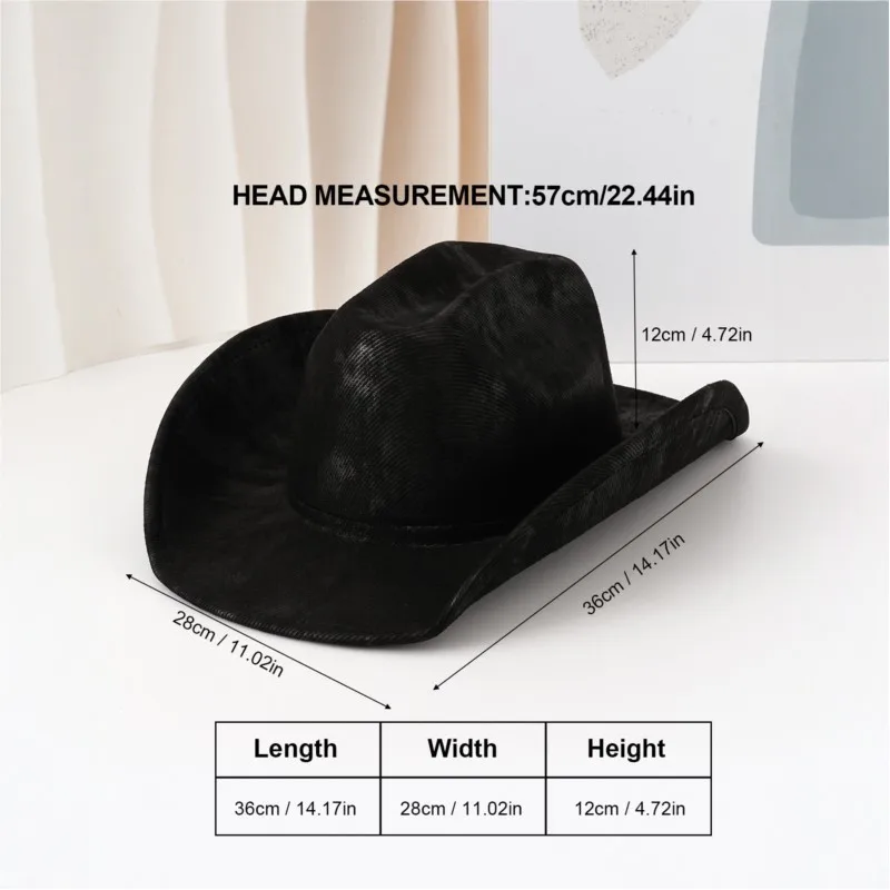 You can wear a fashionable velvet top hat with straight versatile upturned and wide-brimmed knight