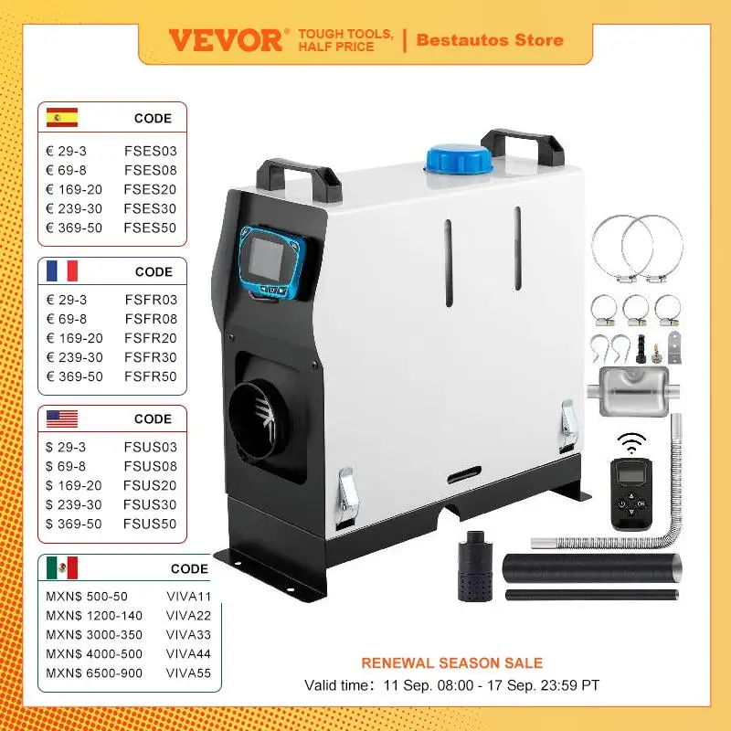 VEVOR Calentador de Aire Diesel 