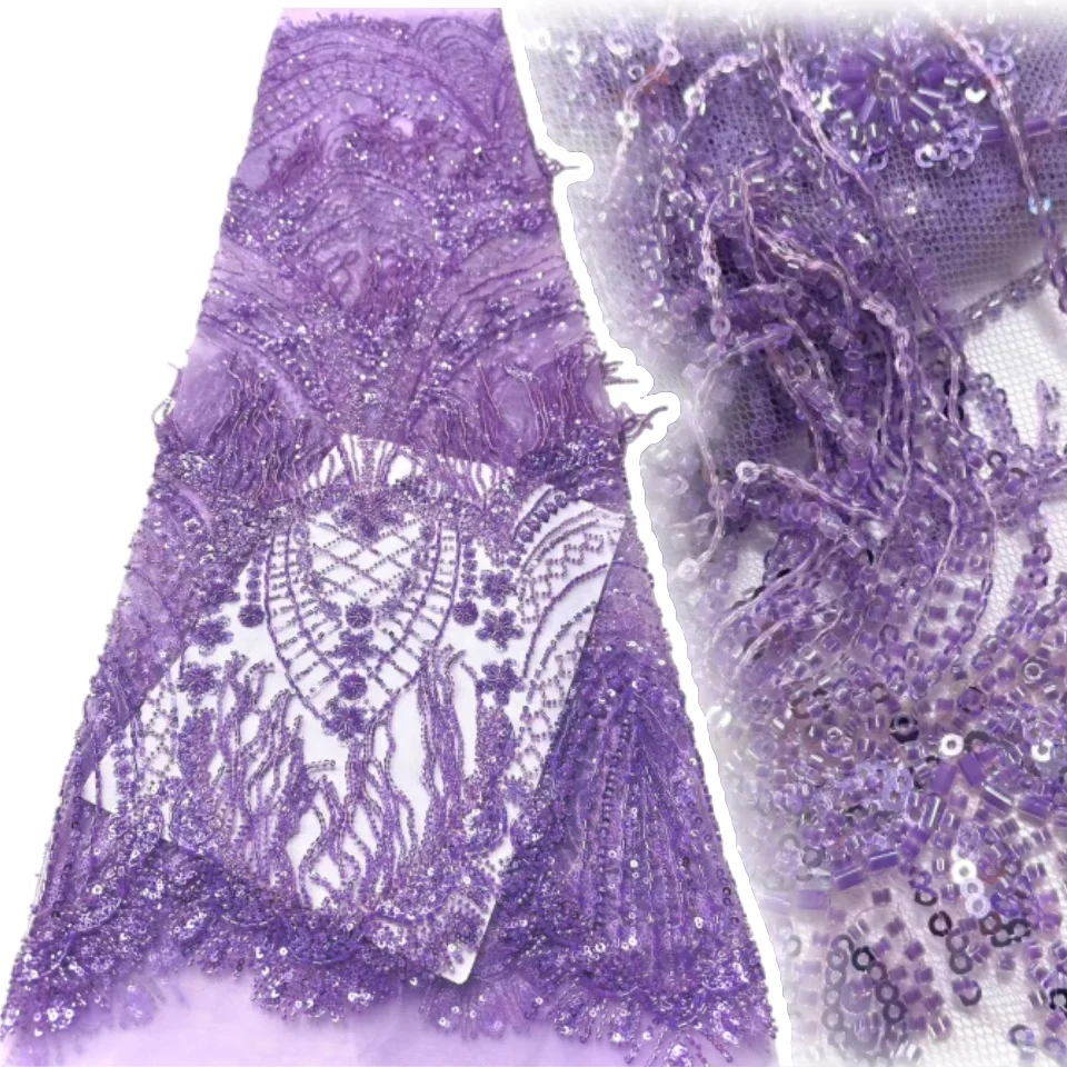 

Африканская 3D кружевная ткань ручной работы с кисточками для шитья, аксессуары из материала, африканская ткань с кисточками и блестками, вечерние платья «сделай сам», TP1672