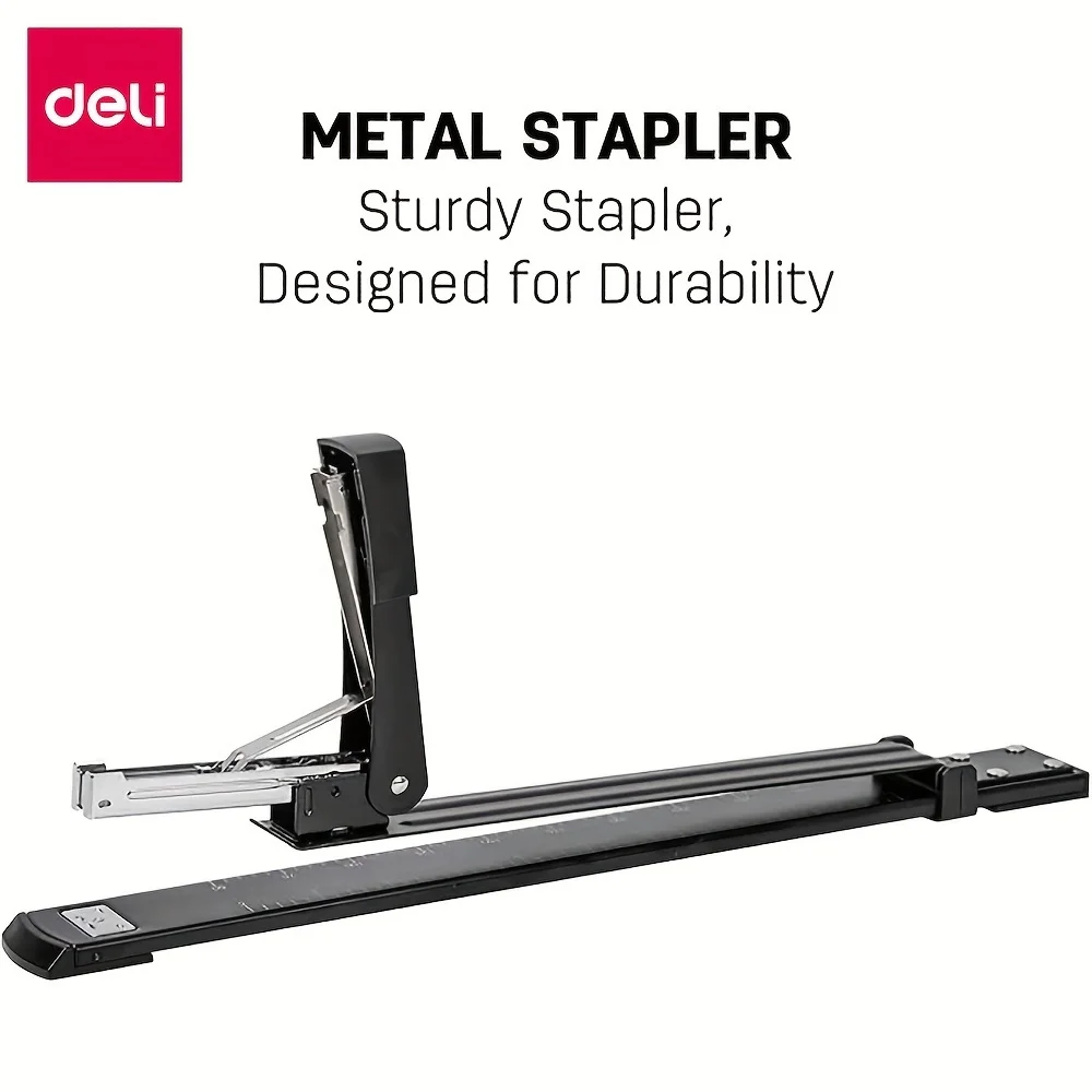 دباسة كتب بذراع طويلة شديدة التحمل - سعة 25 ورقة، عمق 12 بوصة، ميزان دقيق، جسم معدني، متينة للمكتب/المجلات #4