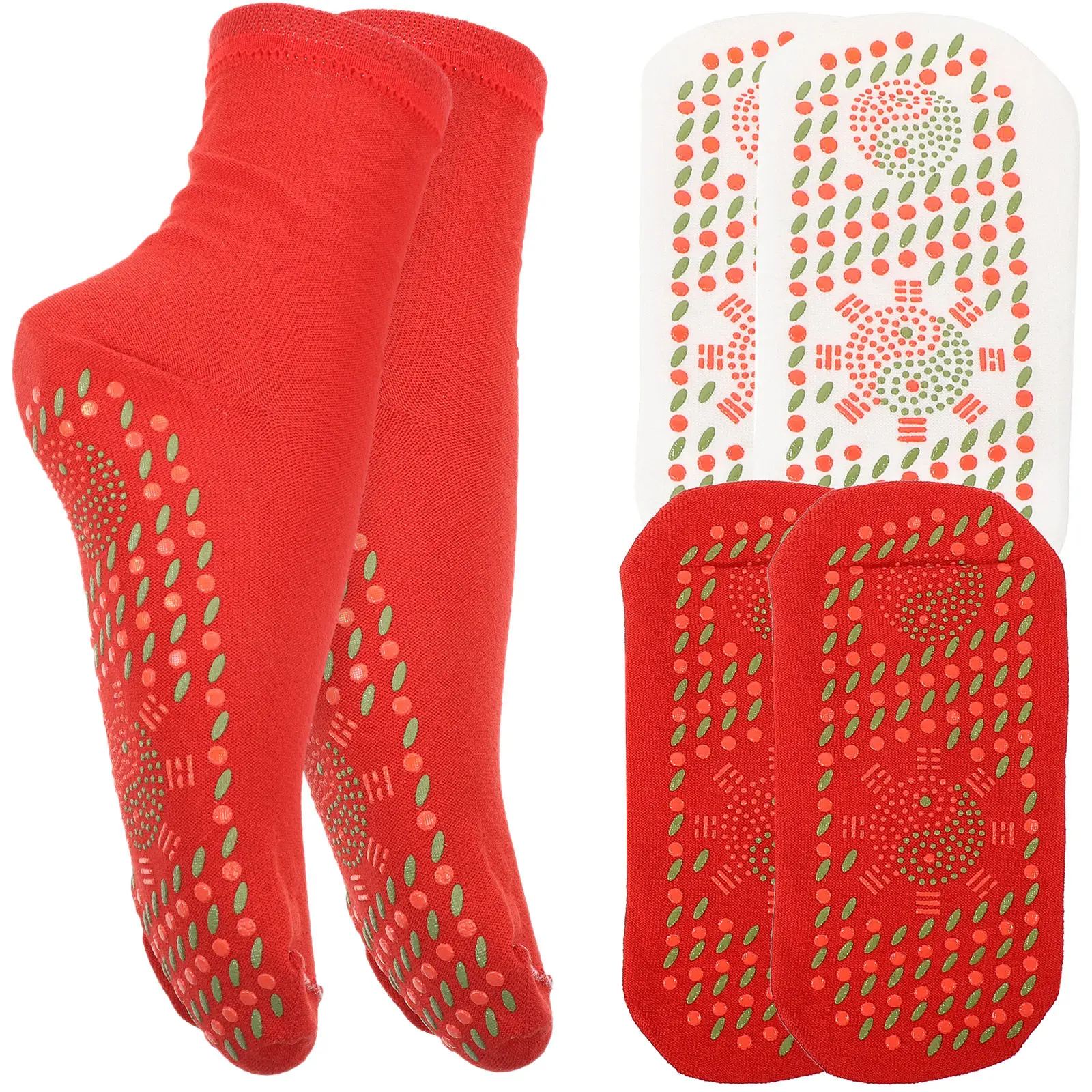 

3Pairs Self-Heating Warm Socks for Men Thermal Winter Circulation Massage Relaxation Non-Skid Elastic Washable Skiing Climbing