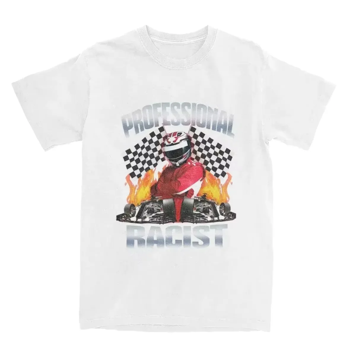 2026 New Professional Certified Racist Racing Meme T-Shirt Harajuku Men's Clothing Women Retro Style Short Summer T Shirt