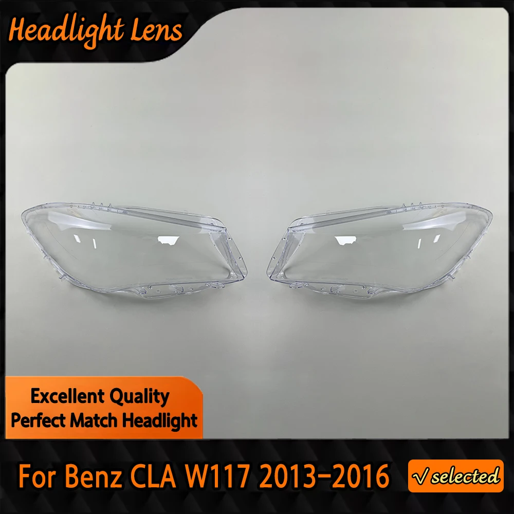 

Headlight Lens Shell For Benz CLA W117 180 200 220 250 260 2013 2014 2015 2016 Transparent Headlamp Cover Plexiglass Lampshade