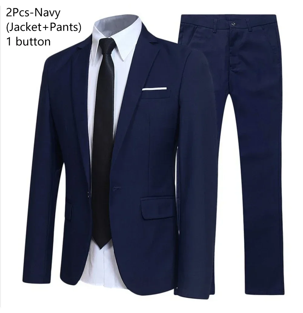 Costumes de mariage pour hommes, ensemble 3 pièces, vestes élégantes, gilet, pantalon, blazer, tenue