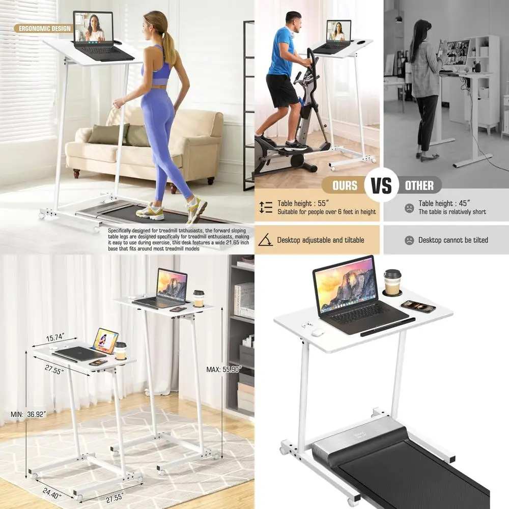 

Компактный передвижной стол-трансформер с регулируемой высотой для мобильного использования и поддержки ноутбука