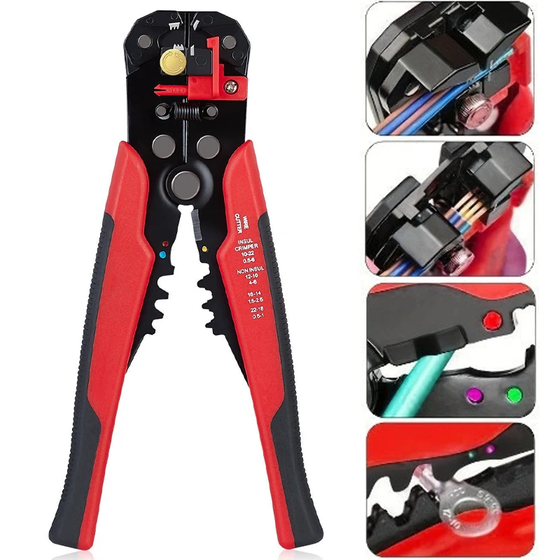 Multifunctional Wire Stripper Cable Clipper Crimping Pliers Adjustable Stripping Wire Pliers Electrician Specific Hardware Tool