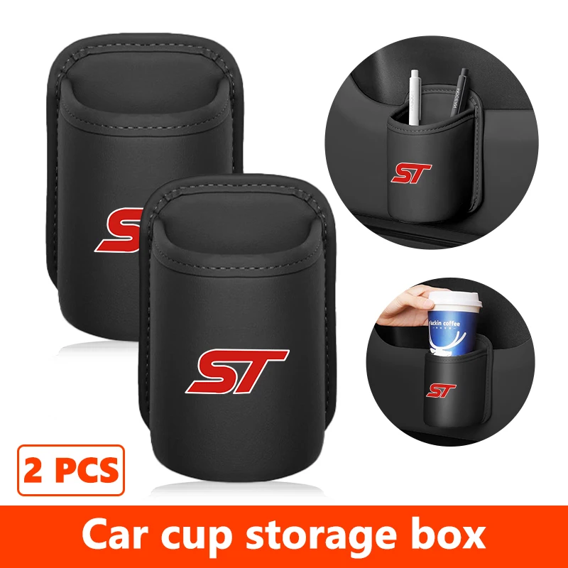 Porta do carro suporte de copo bebida rack copo água armazenamento organizador caixa para ford st racing desempenho foco mk2 mk3 mk4 fiesta ranger