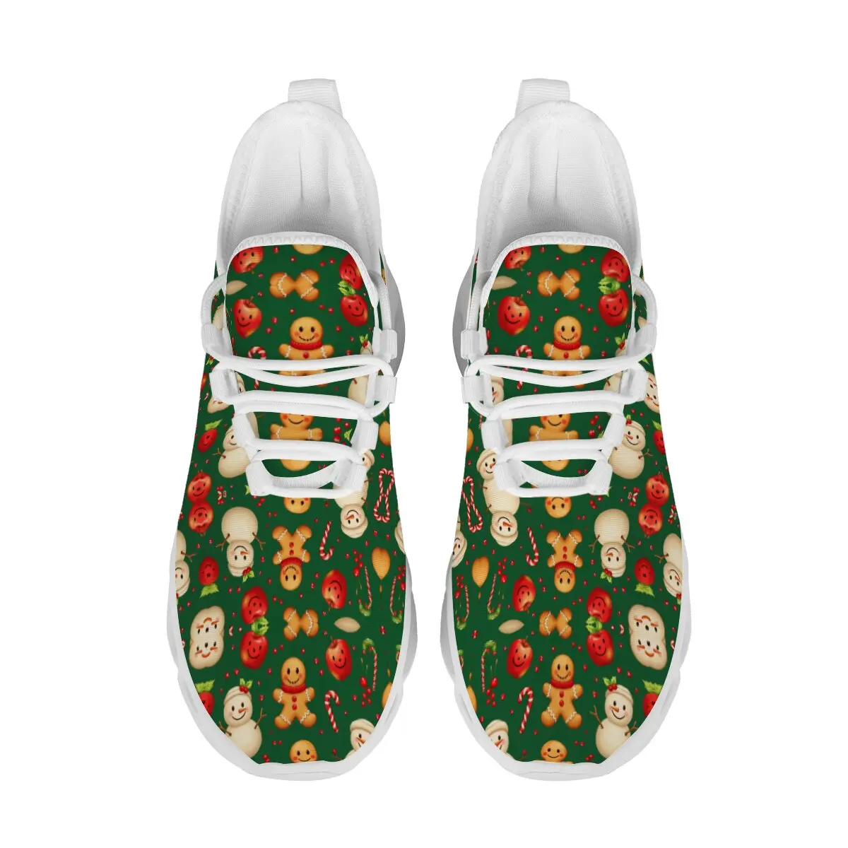 جديد 2025 أحذية الجري الرجالية طباعة عيد الميلاد أحذية رياضية خارجية قابلة للتنفس أحذية رياضية خفيفة الوزن للرجال أحذية مريحة للرجال