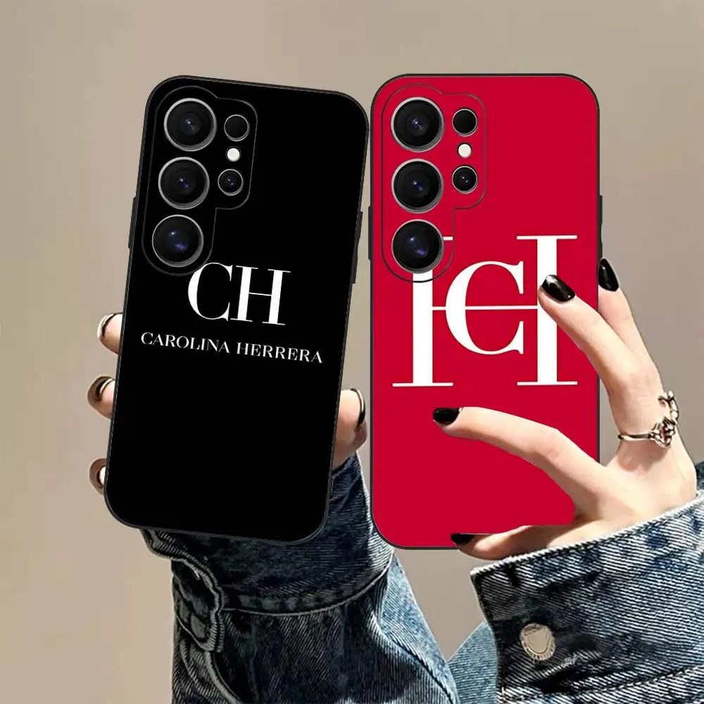 C-CarolinaS Fashion H-HerreraES Handyhülle für Samsung S24Fe 25 Ultra Plus 20 Lite 21 30 22 23 24 22 Ultra 5G Fundas