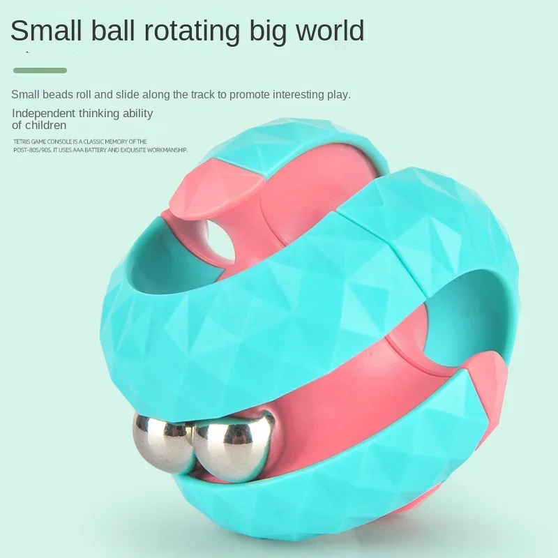 Explosive Diamond Patterned Ball Track Ball Gyro Decompression Toy Fingertip Gyro Fun Puzzle Home Decoration Cat Toys Pet Items