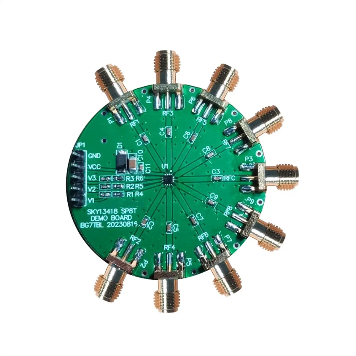 A86G NEW 50KHz- 6GHz SP8T Switch Module 8 Select 1 Antenna Switch Single-Pole Eight-Throw Microwave SP8T Switch