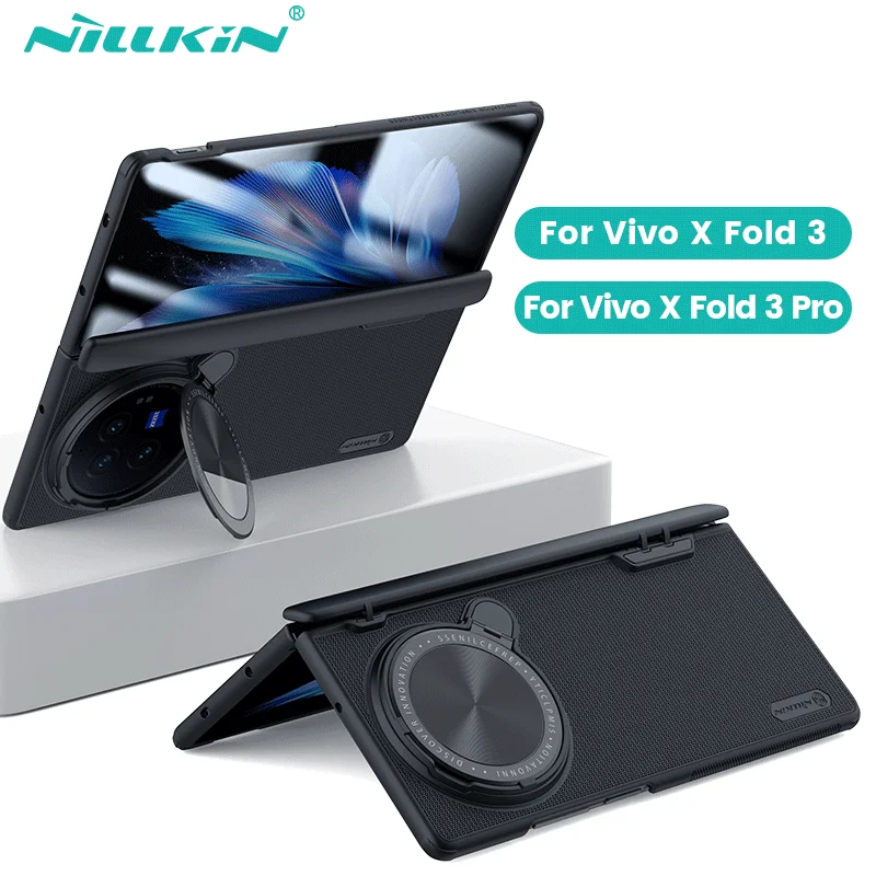 

For Vivo X Fold 3 Pro Case NILLKIN Frosted Shield Prop Protect Cover Flip-style Phone Holder Camera Folding Cover For X Fold 3