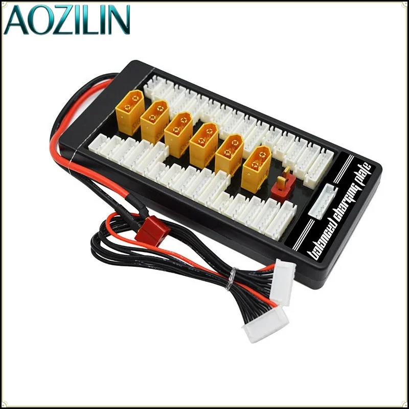 RC LiPo Parallel Charging Board T‑plug XT60 Expansion Plate Compatible with B6 Balance Charger for RC Model Lithium Battery