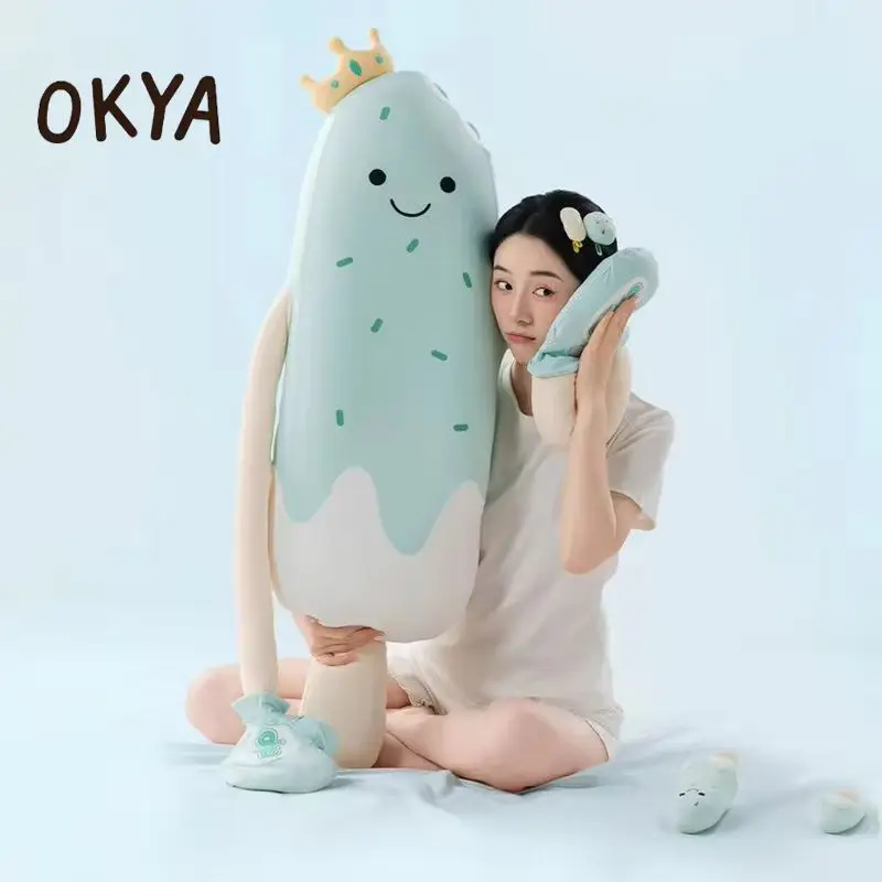 Super Fluffy OKYA Ice Cream King Plush Pillow, Skin‑Friendly Comfort Sleep Soothing Doll for Women, Ideal Bedroom Decor & Holida