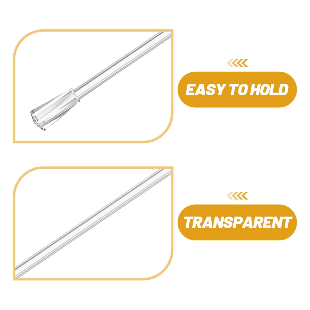 4pcs Transparent Blind Wand for Vertical & Horizontal Blinds – Clear Plastic Window Opener Pole Replacement