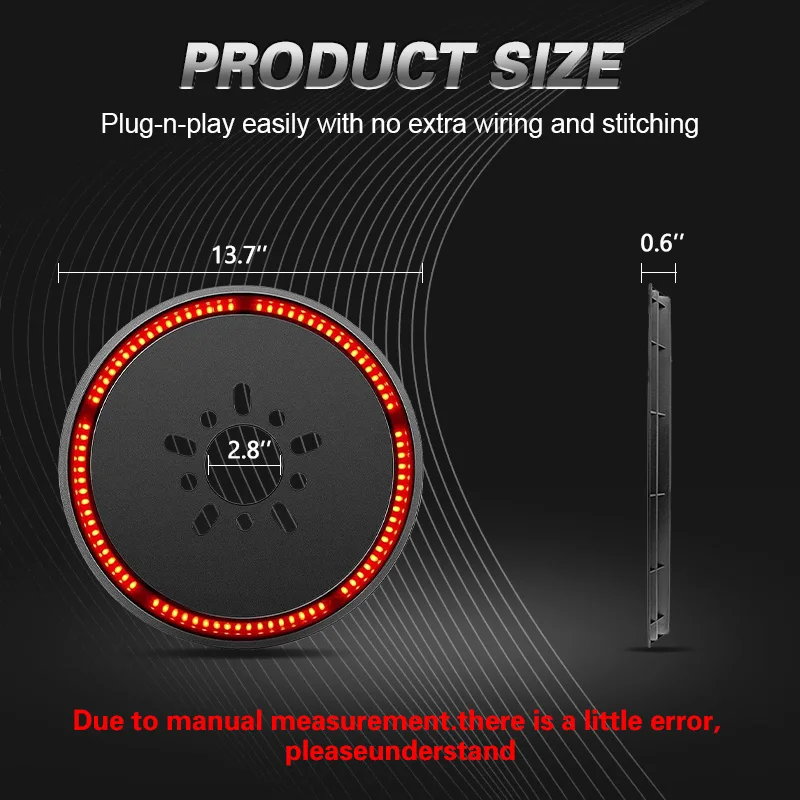 Spare Tire Brake Light 3rd LED Rear Wheel Lights Third Tail Lamp for Jeep Wrangler JK 2007-2018 High Mount Stop 3rd Tail Light