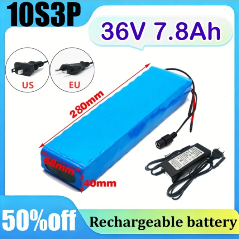 

Литий-ионный аккумуляторный блок 10S3P 36В 7.8Ач 18650 500Вт для мощных мотоциклов и скутеров 36В