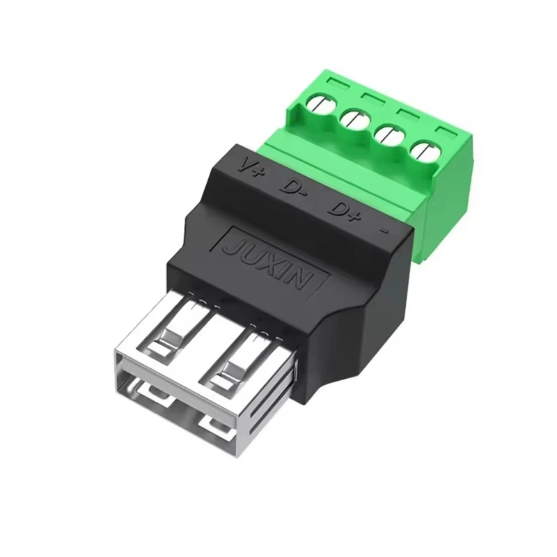 USB2.0-Anschluss Vermeiden Sie Schweißstecker Typ A Adapter-Anschlussbuchse USB Typ A 4-poliger Stecker/Buchse 4-poliger Schraubklemmenstopfen