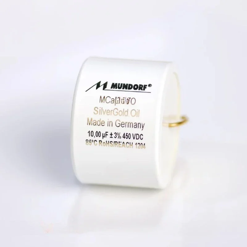 Mundorf Mcap E-V-O gold silver oil immersed audio coupling frequency divider capacitor oil immersed capacitor from Germany