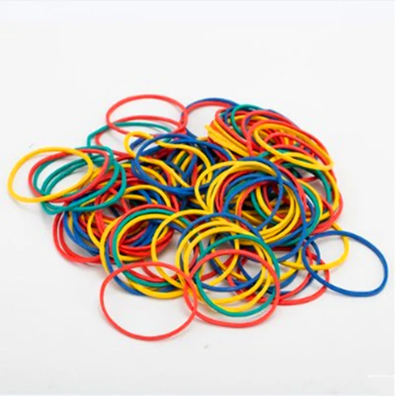 100 Pcs/lot Diameter 15/19/25/38/50mm Colorful Nature Rubber Bands Home Industrial Ring Rubber Band Stationery Package Holder