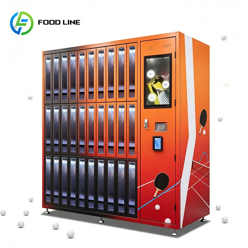 Ping Pong Equipment Locker Vending Table Tennis Paddle Balls Touchscreen Smart Payment Cabinet Customized