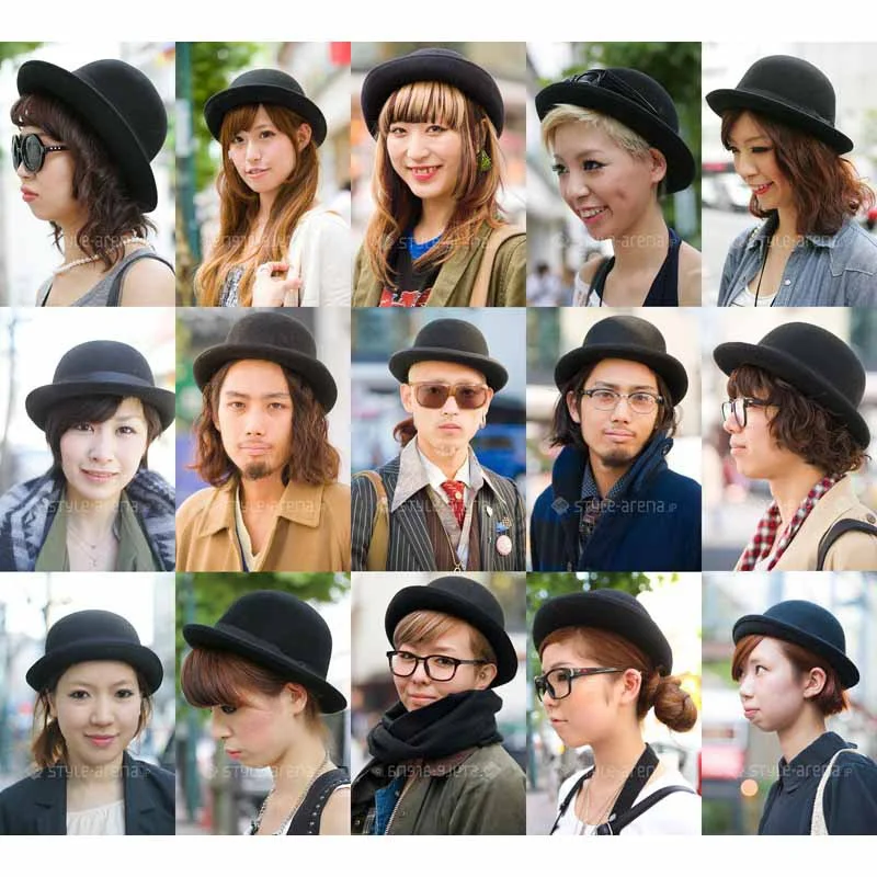 Fashion Winter Hat Fedora Vintage Women Children Trendy Wool Felt Bowler Derby Floppy Hats For Girls Women