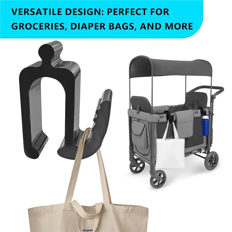 Side Hooks 4 Pack Multifunctional For Baby Strollers Space-Saving Station Wagon Hooks Sturdy Design