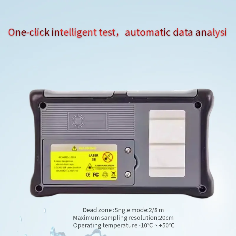 MINI OTDR 1550nm prueba activa en vivo de fibra 22dB reflejo de fibra óptica con rastreador RJ45 mapa de eventos informe PDF probador de Cable Ethernet