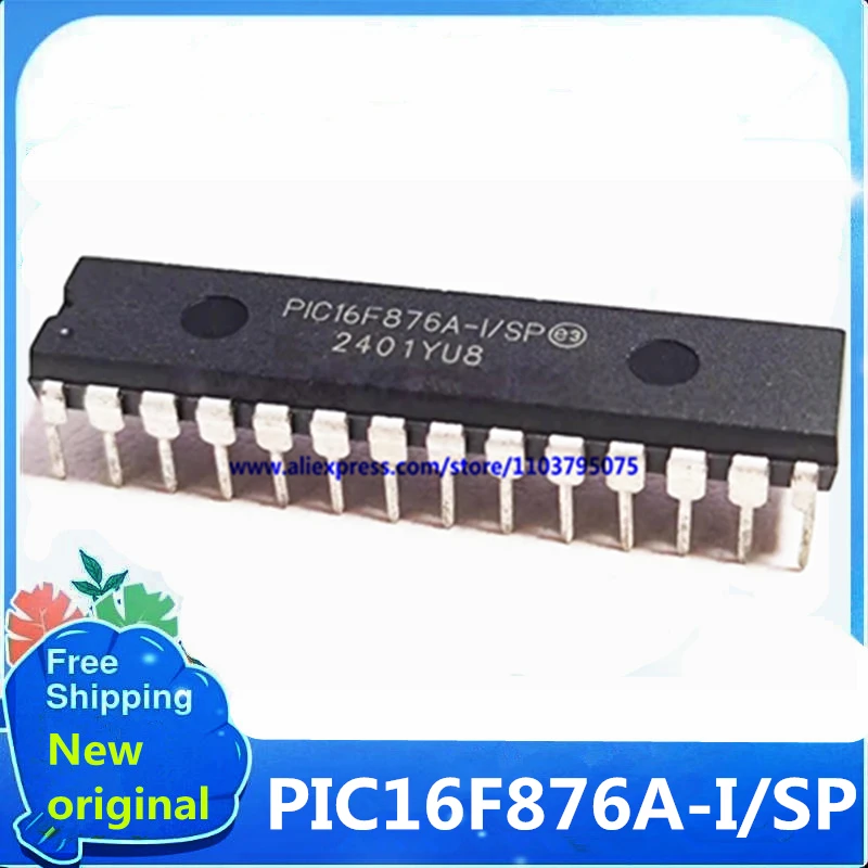 

10 шт./лот PIC16F876A-I/SP PIC16F876A DIP28 новые оригинальные точечные продажи