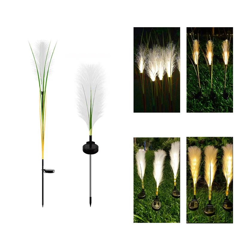 Solar Garden Lights Luminous Reed Outdoor Decorative LED Solar Powered Flower Stake Light Christmas Lights for Garden Yard Lawn